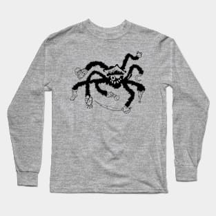 Pirate Spider: Retro Cartoon Illustration Long Sleeve T-Shirt